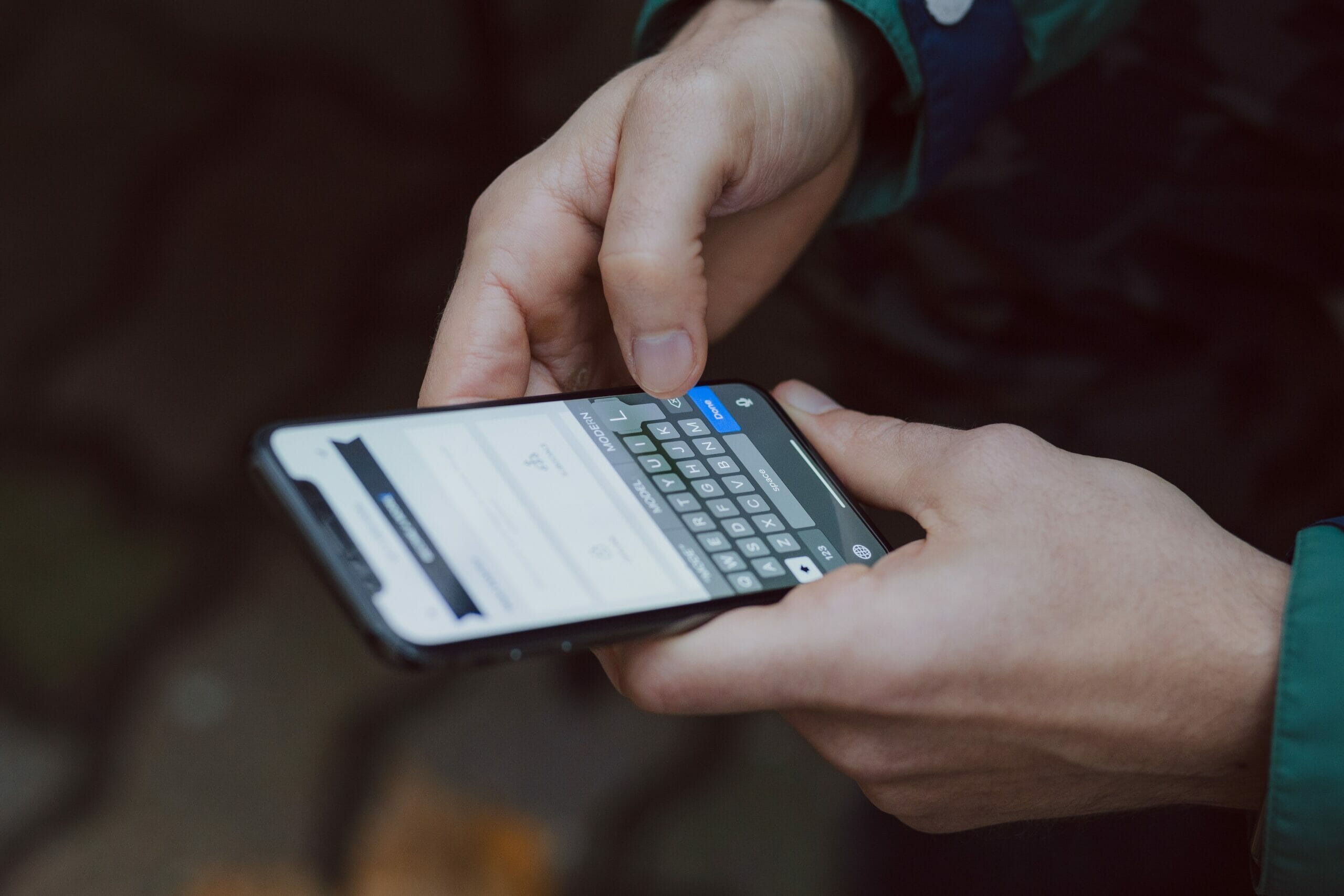 Man Using Smartphone